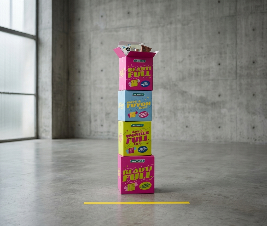 Custom blind-box premium collection produced for Watsons by SOS Station